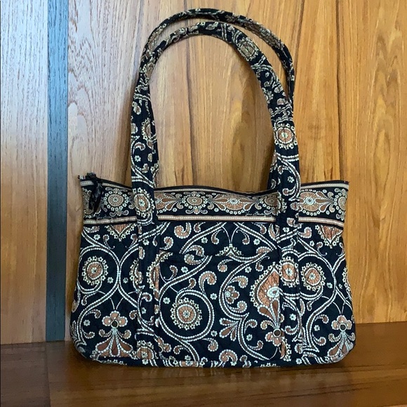 Vera Bradley Handbags - Vera Bradley Brown and Black Mandy Shoulder Bag